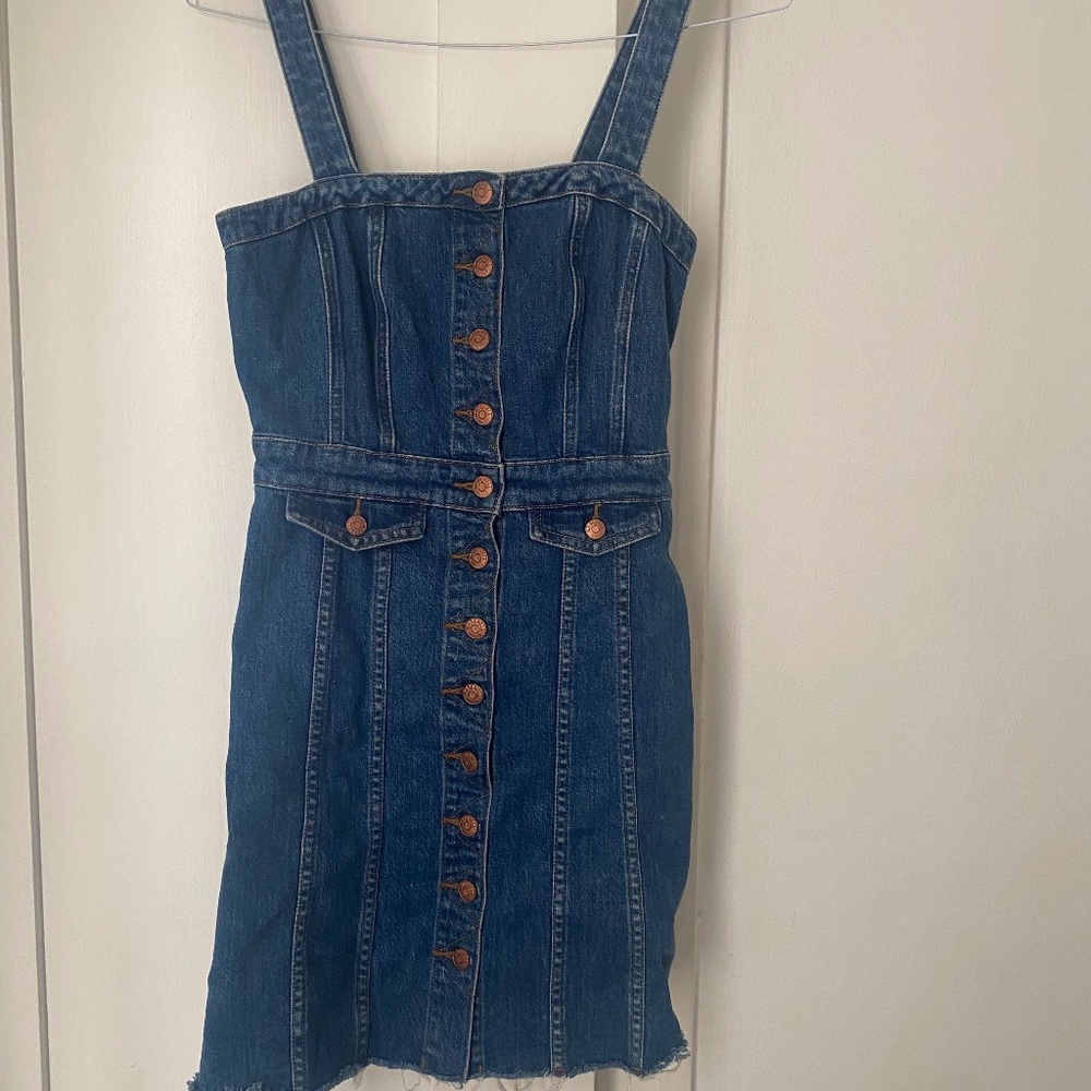 Madewell Denim Front Button Mini Dress